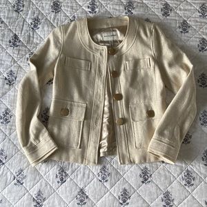 Banana Republic Cream and Gold Jacket